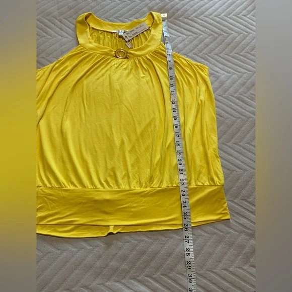 NWT Spense Yellow Sleeveless Ring Accent Tank Top Size XL Casual Summer Vacation - Picture 3 of 6
